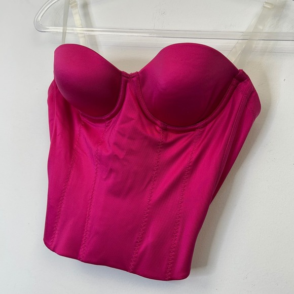 Victoria's Secret Low Back Bustier Corset Women's Size 36A Pink Coquette Y2K - Picture 2 of 8